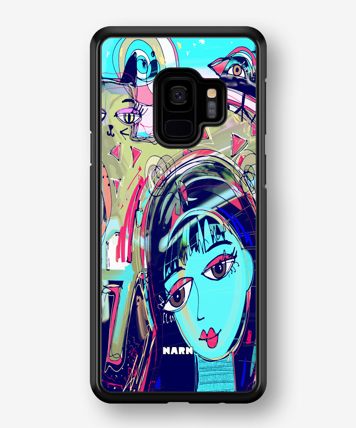 Samsung Galaxy S9 Hard Case – Abstract Cat - View 1