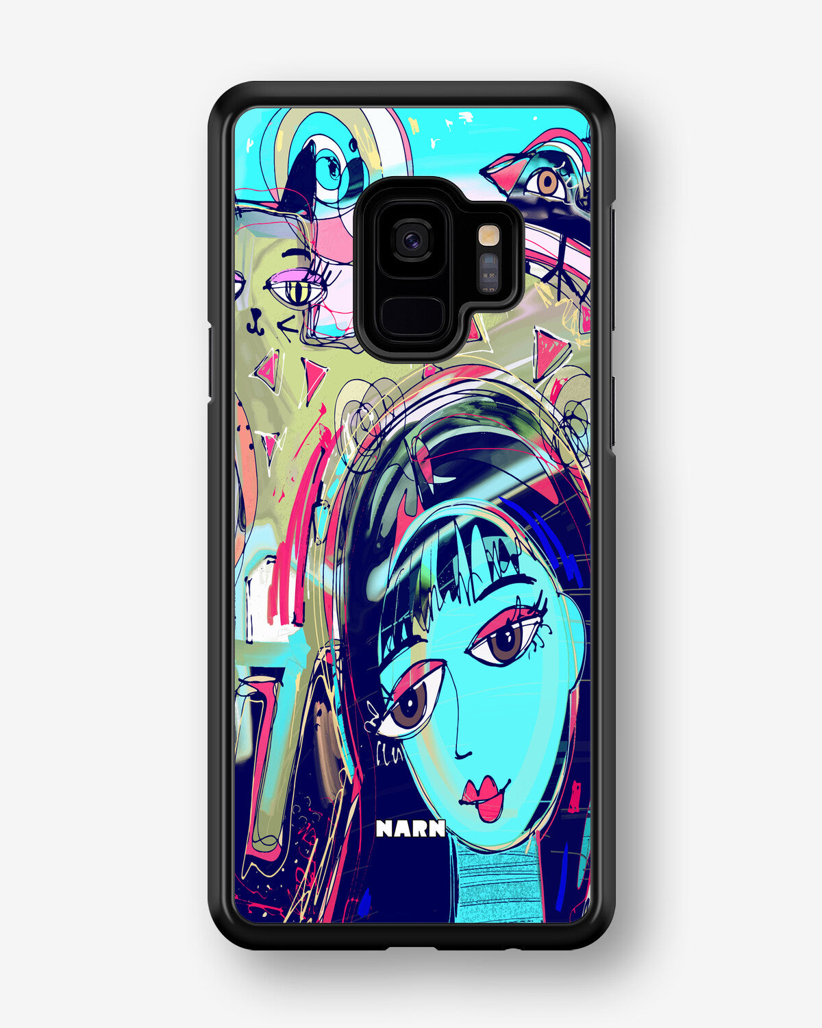 Samsung Galaxy S9 Hard Case – Abstract Cat - View 1