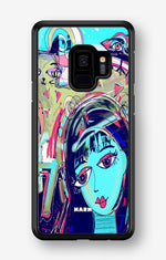 Samsung Galaxy S9 Hard Case – Abstract Cat - View 1