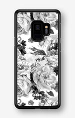 Samsung Galaxy S9 Hard Case – Black & White Bloom - View 1