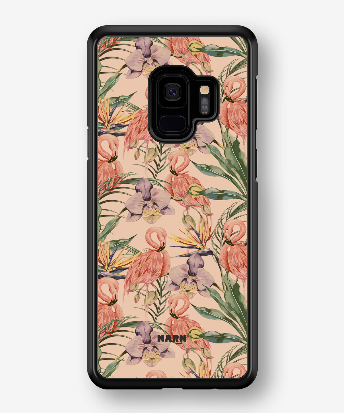 Samsung Galaxy S9 Hard Case – Flamingos & Flowers - View 1