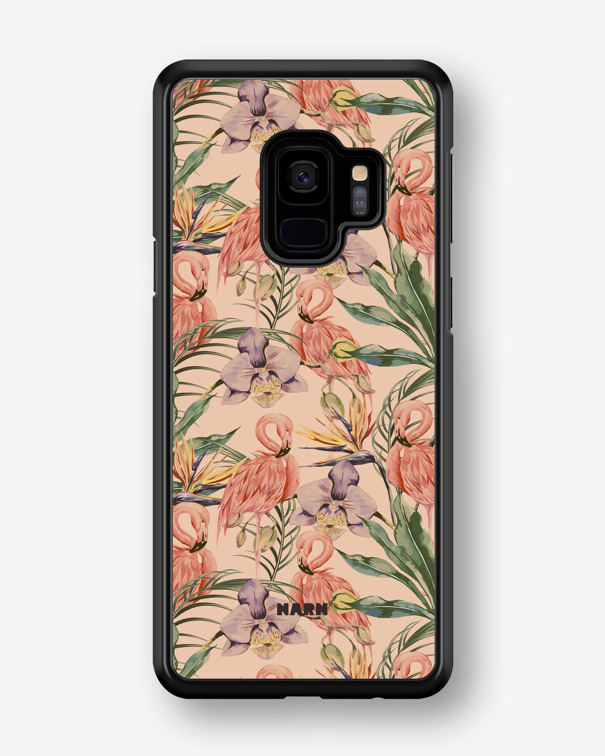 Samsung Galaxy S9 Hard Case – Flamingos & Flowers - View 1