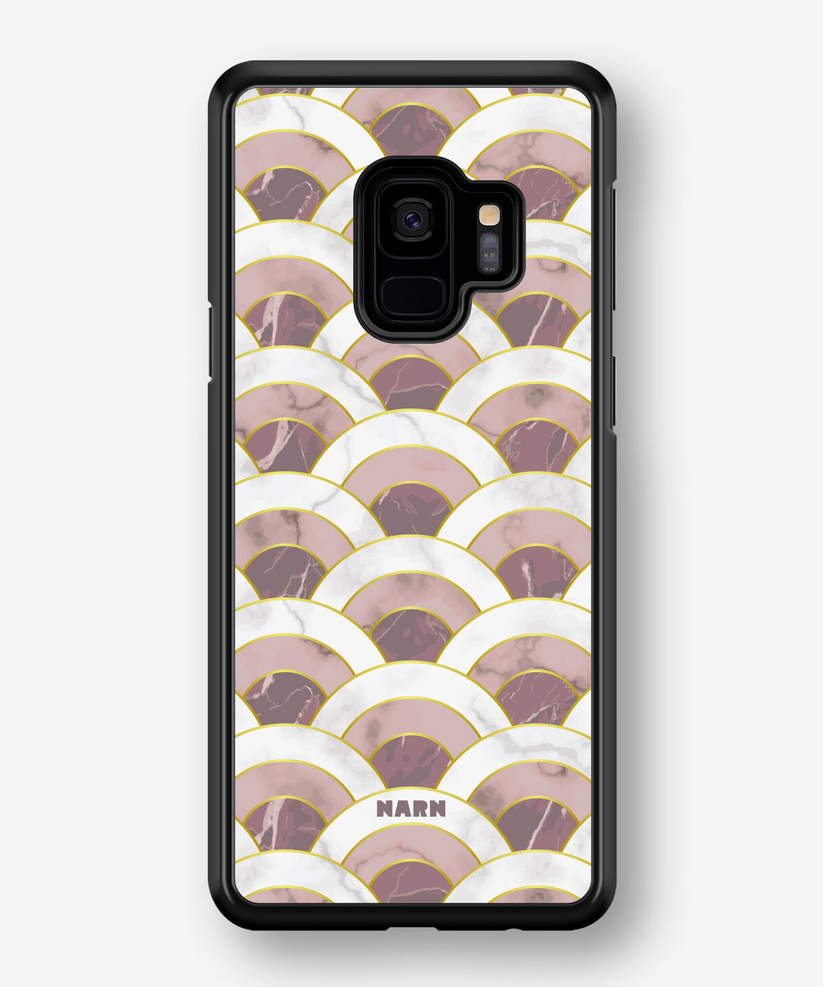 Samsung Galaxy S9 Hard Case – Pink Marble Waves - View 1