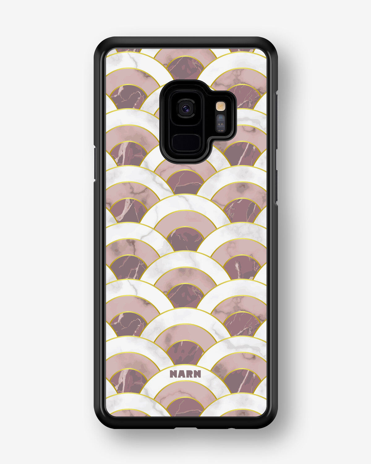 Samsung Galaxy S9 Hard Case – Pink Marble Waves - View 1