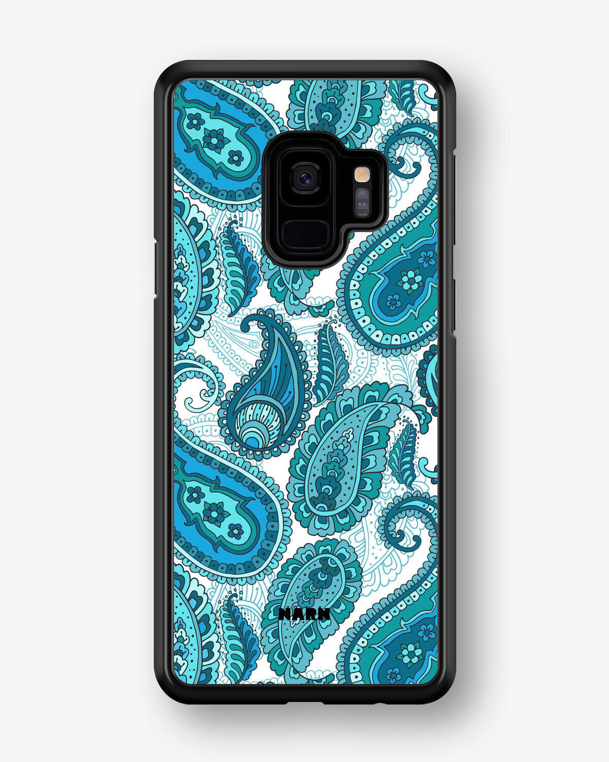 Samsung Galaxy S9 Hard Case – Turquoise Paisley - View 1