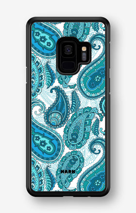 Samsung Galaxy S9 Hard Case – Turquoise Paisley - View 1