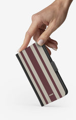 Samsung Galaxy S9 Wallet Case - Bordeaux Stripe - View 2