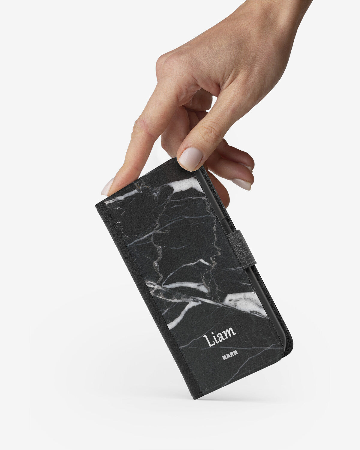 Samsung Galaxy S9 Wallet Case - Custom - Black Marble - View 2