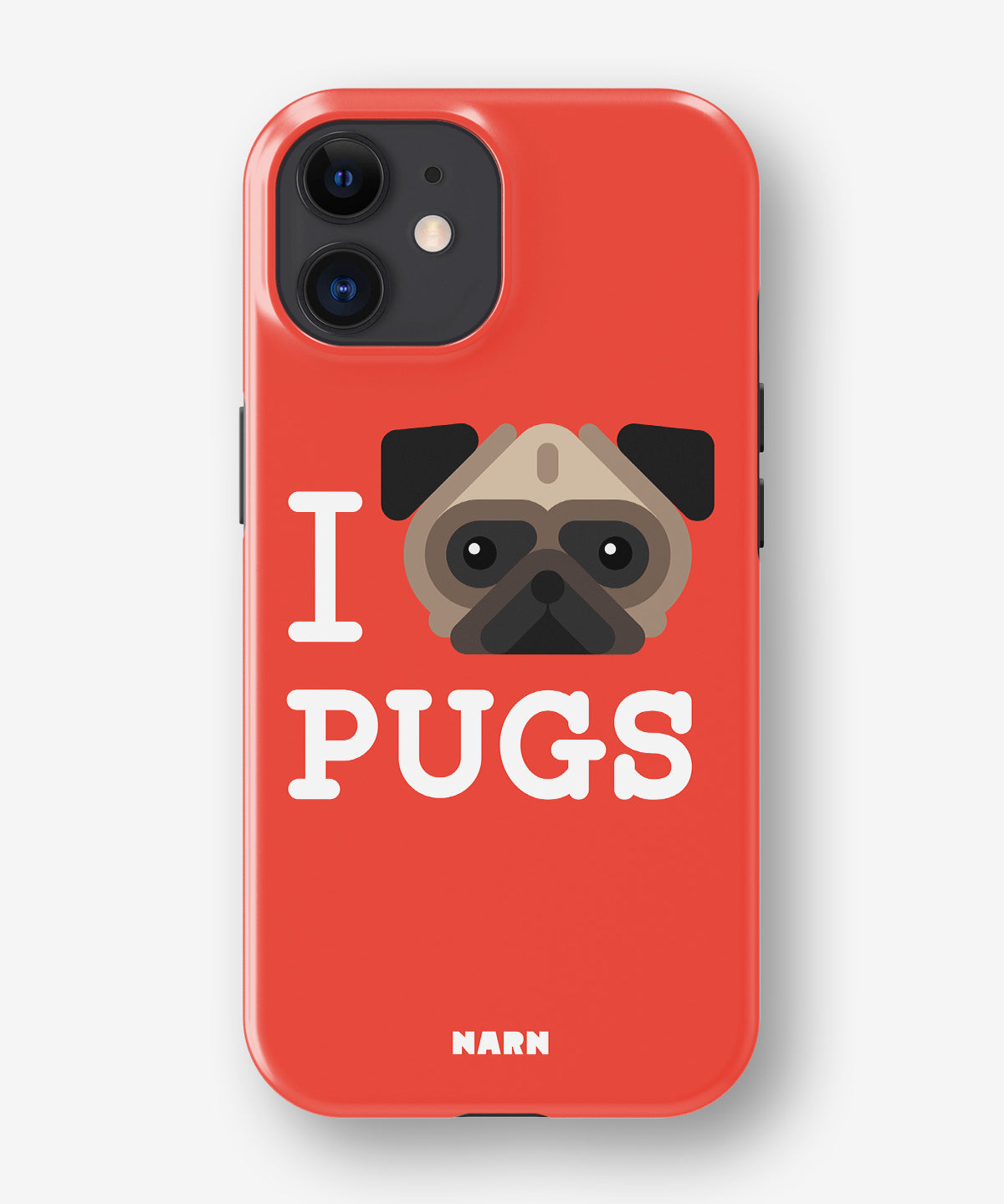 iPhone 11 Tough Case – I Love Pugs - View 1