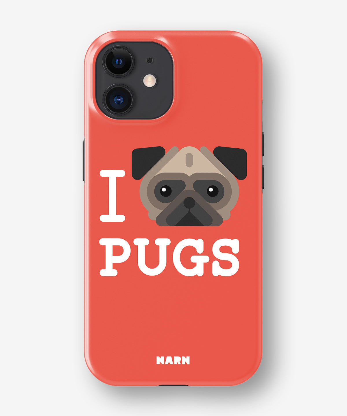 iPhone 11 Tough Case – I Love Pugs - View 1