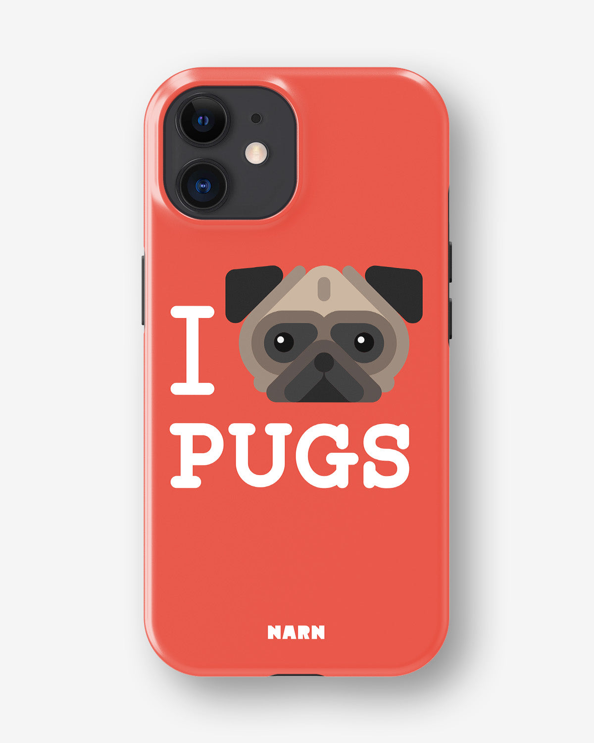 iPhone 11 Tough Case – I Love Pugs - View 1