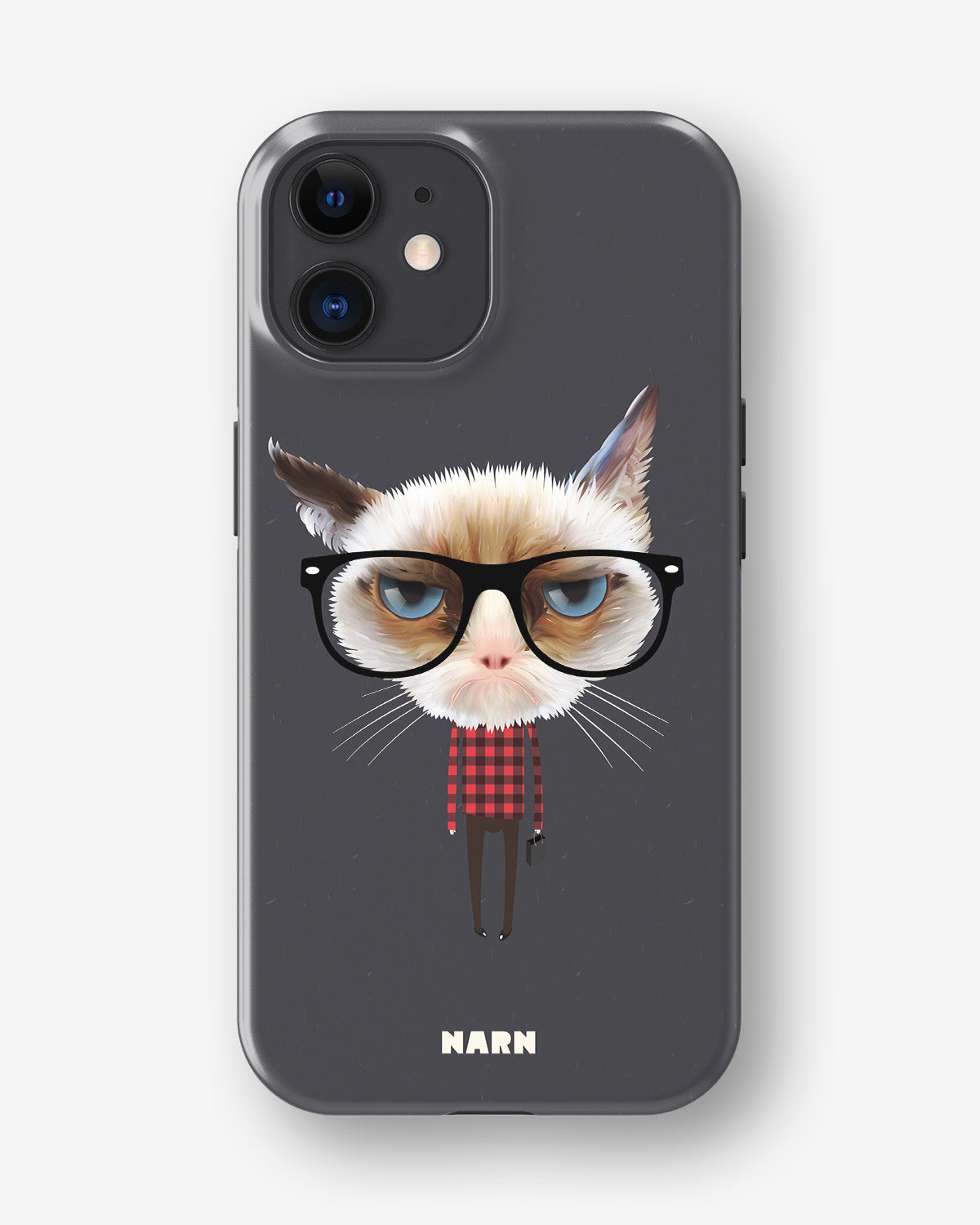 iPhone 11 Tough Case – Hipster Cat - View 1