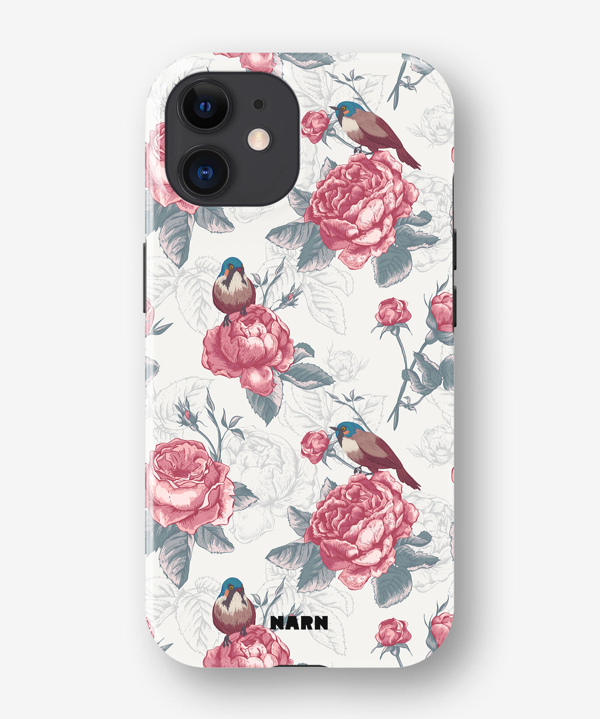 iPhone 11 Tough Case – Birds Among Roses - View 1