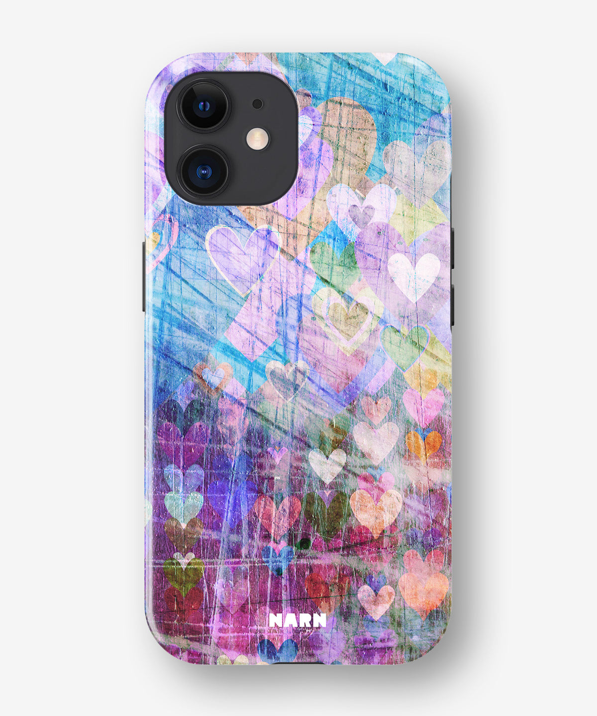 iPhone 11 Tough Case – Purple Hearts - View 1