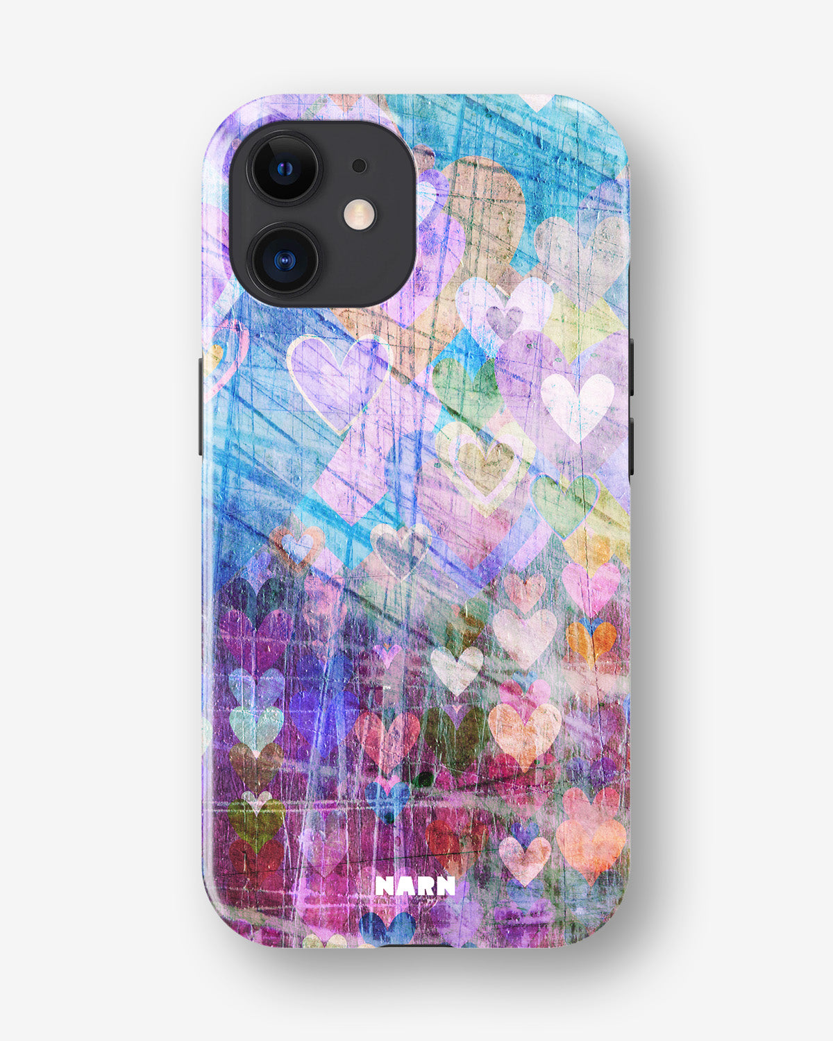 iPhone 11 Tough Case – Purple Hearts - View 1