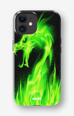 iPhone 11 Tough Case – Green Flames Dragon - View 1