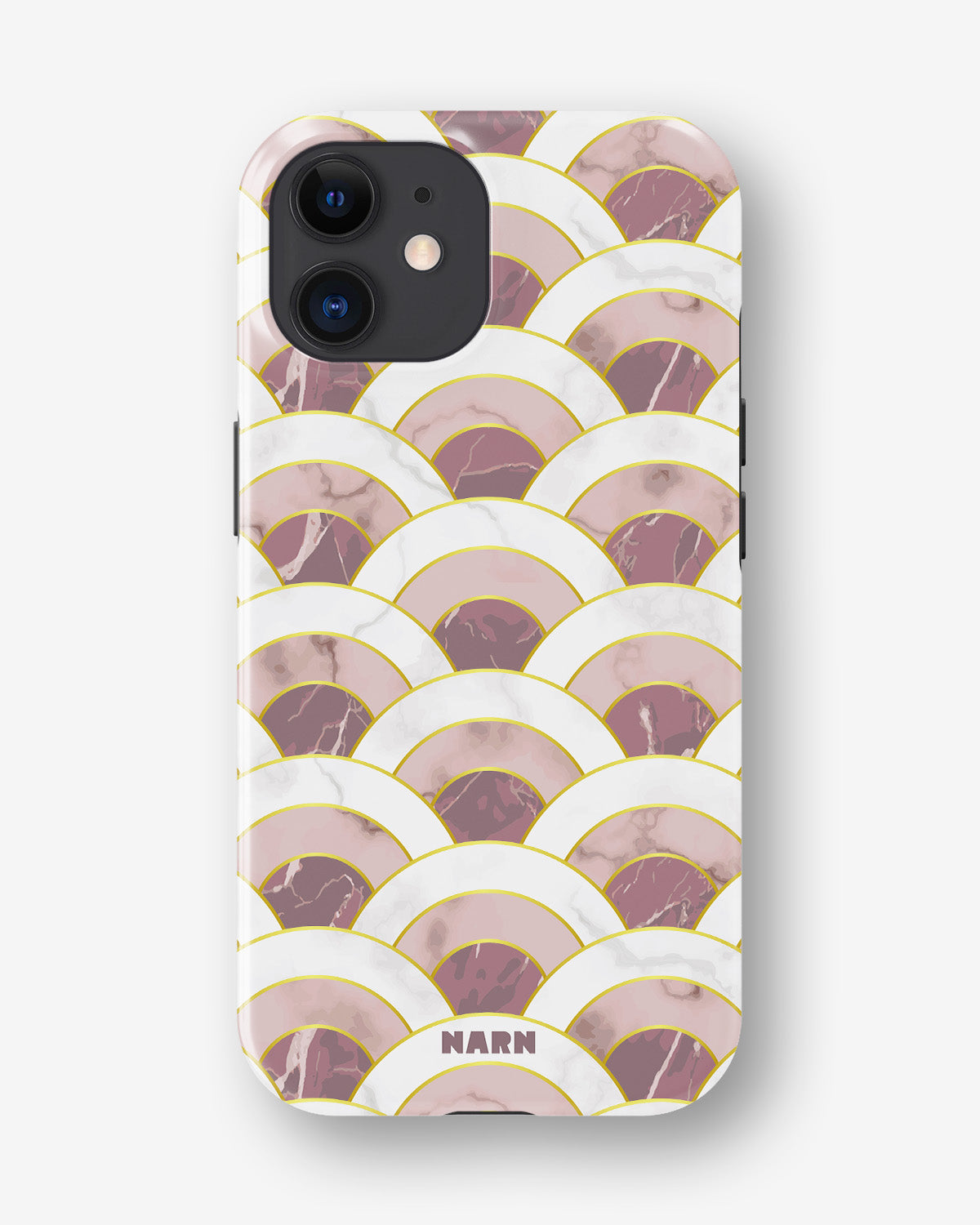 iPhone 11 Tough Case – Pink Marble Waves - View 1