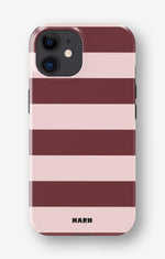 iPhone 11 Tough Case – Cranberry Stripe - View 1