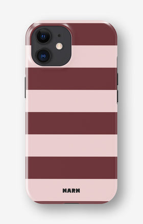 iPhone 11 Tough Case – Cranberry Stripe - View 1