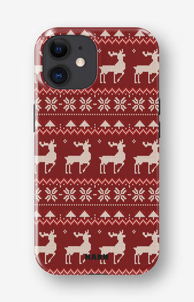 iPhone 11 Tough Case – Reindeer Knit - View 1