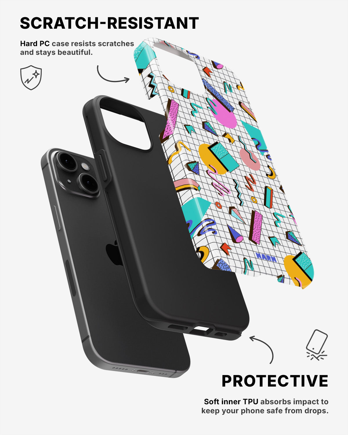 iPhone 11 Tough Case – 80s Memphis - View 2