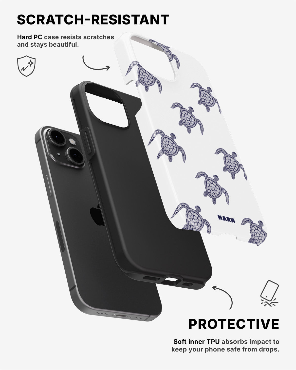 iPhone 11 Tough Case – Blue Turtles - View 2