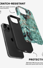 iPhone 11 Tough Case – Green Marble - View 2