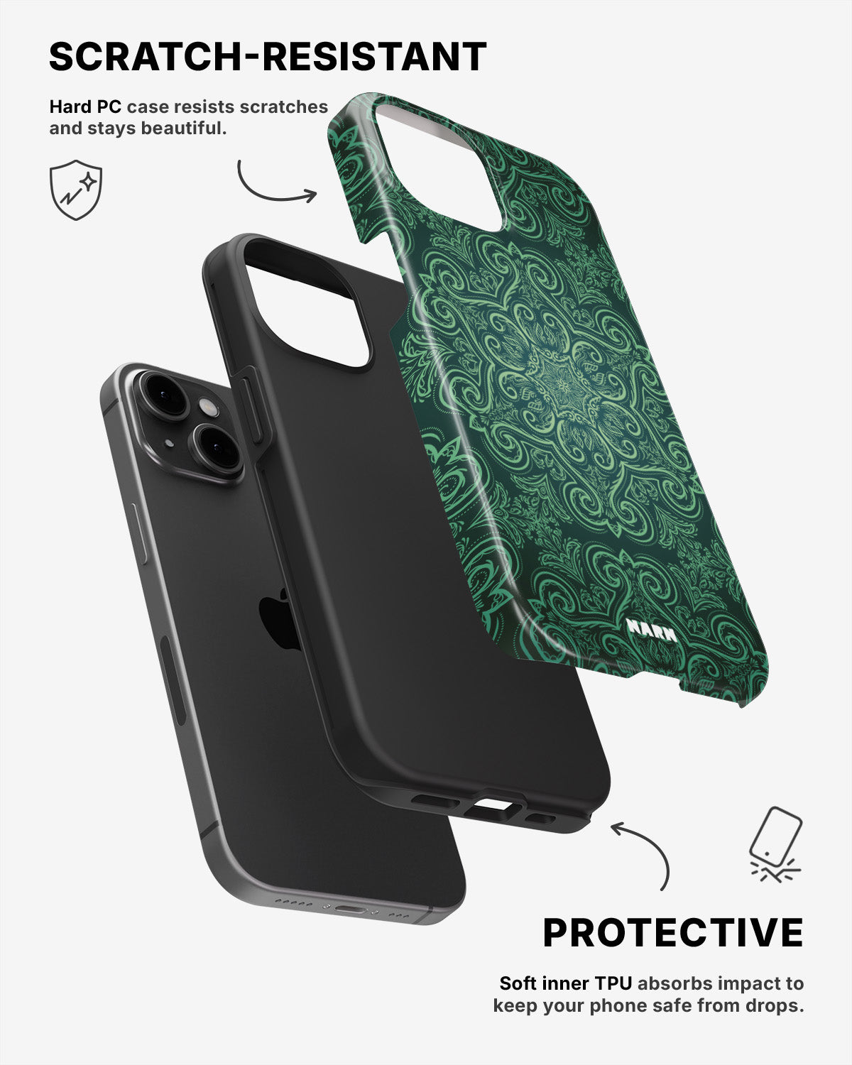iPhone 11 Tough Case – Retro Forest - View 2