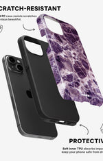 iPhone 11 Tough Case – Purple Marble - View 2