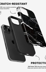 iPhone 11 Tough Case – Black Marble - View 2
