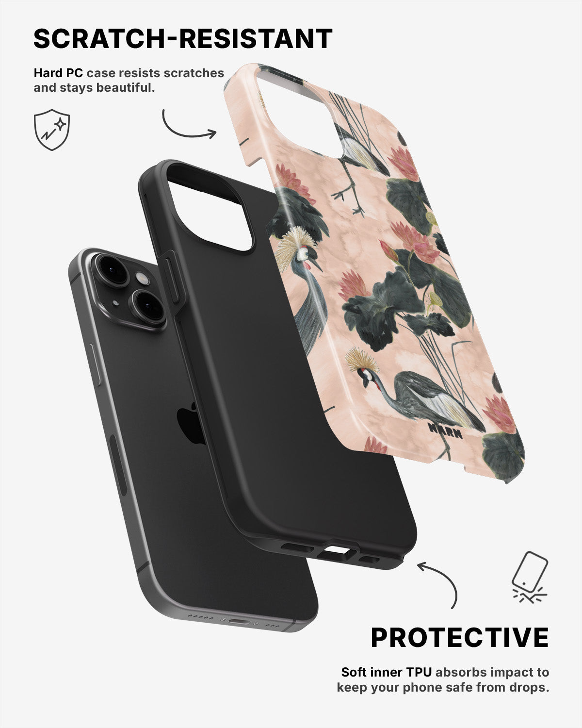 iPhone 11 Tough Case – Crowned Bird - View 2