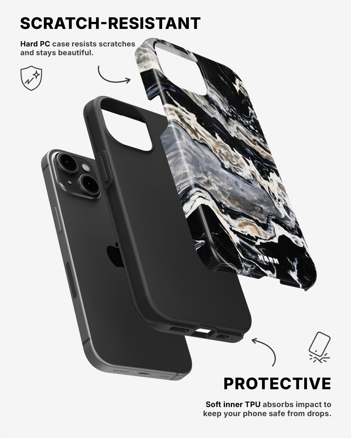 iPhone 11 Tough Case – Dark Swirl - View 2