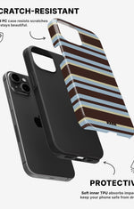 iPhone 11 Tough Case – Latte Lines - View 2