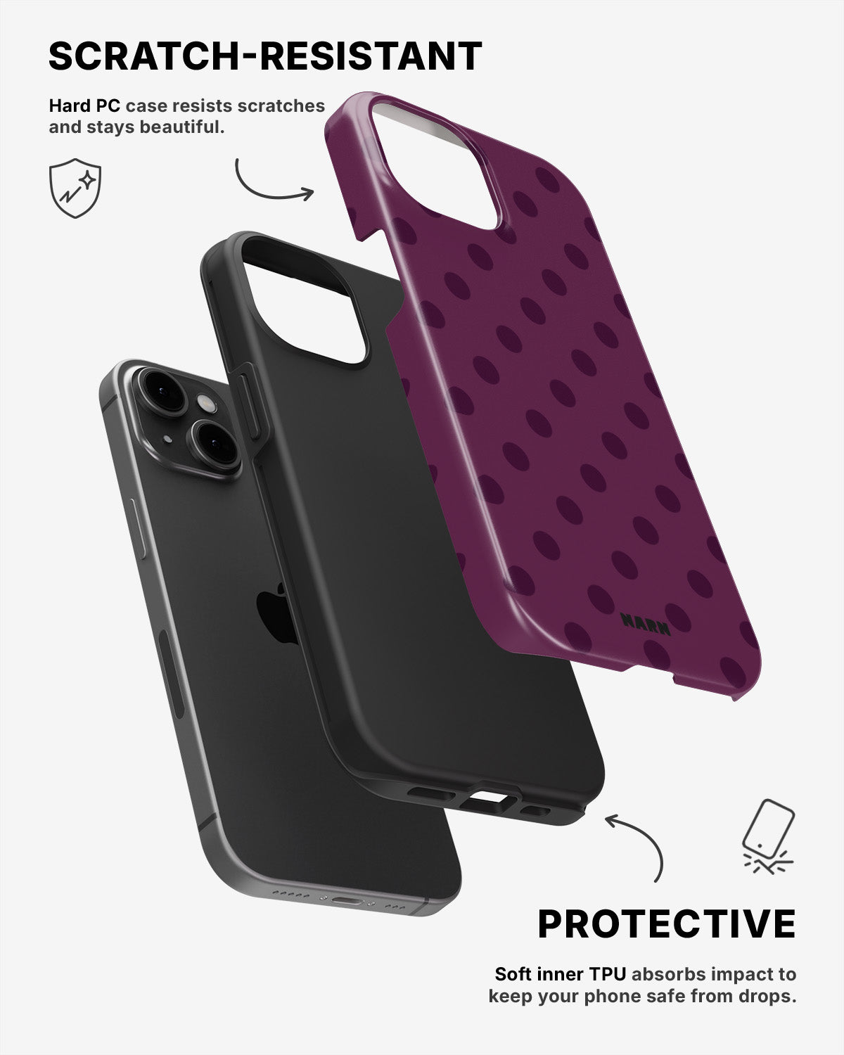 iPhone 11 Tough Case – Plum - View 2