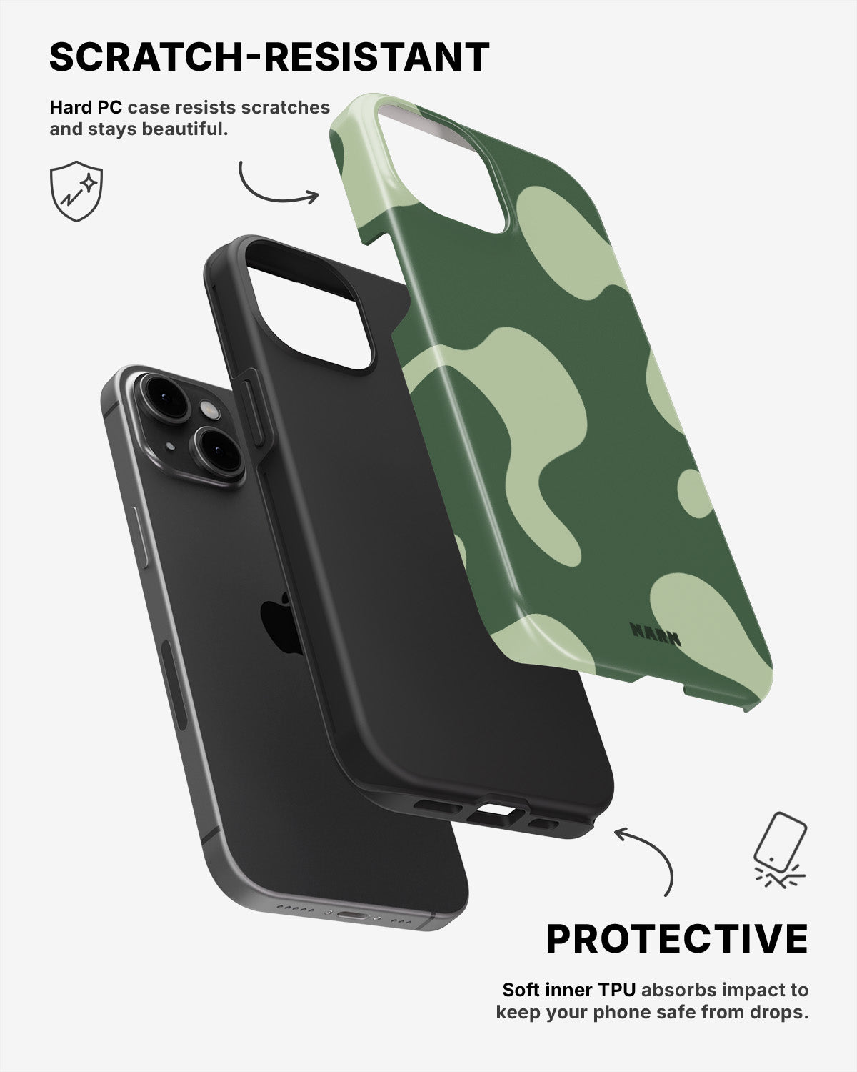 iPhone 11 Tough Case – Green Blend - View 2