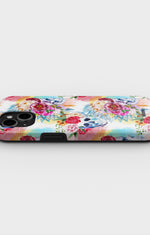 iPhone 11 Tough Case – Flowered Skulls - View 3