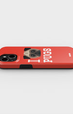 iPhone 11 Tough Case – I Love Pugs - View 3