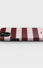 iPhone 11 Tough Case – Cranberry Stripe - View 3