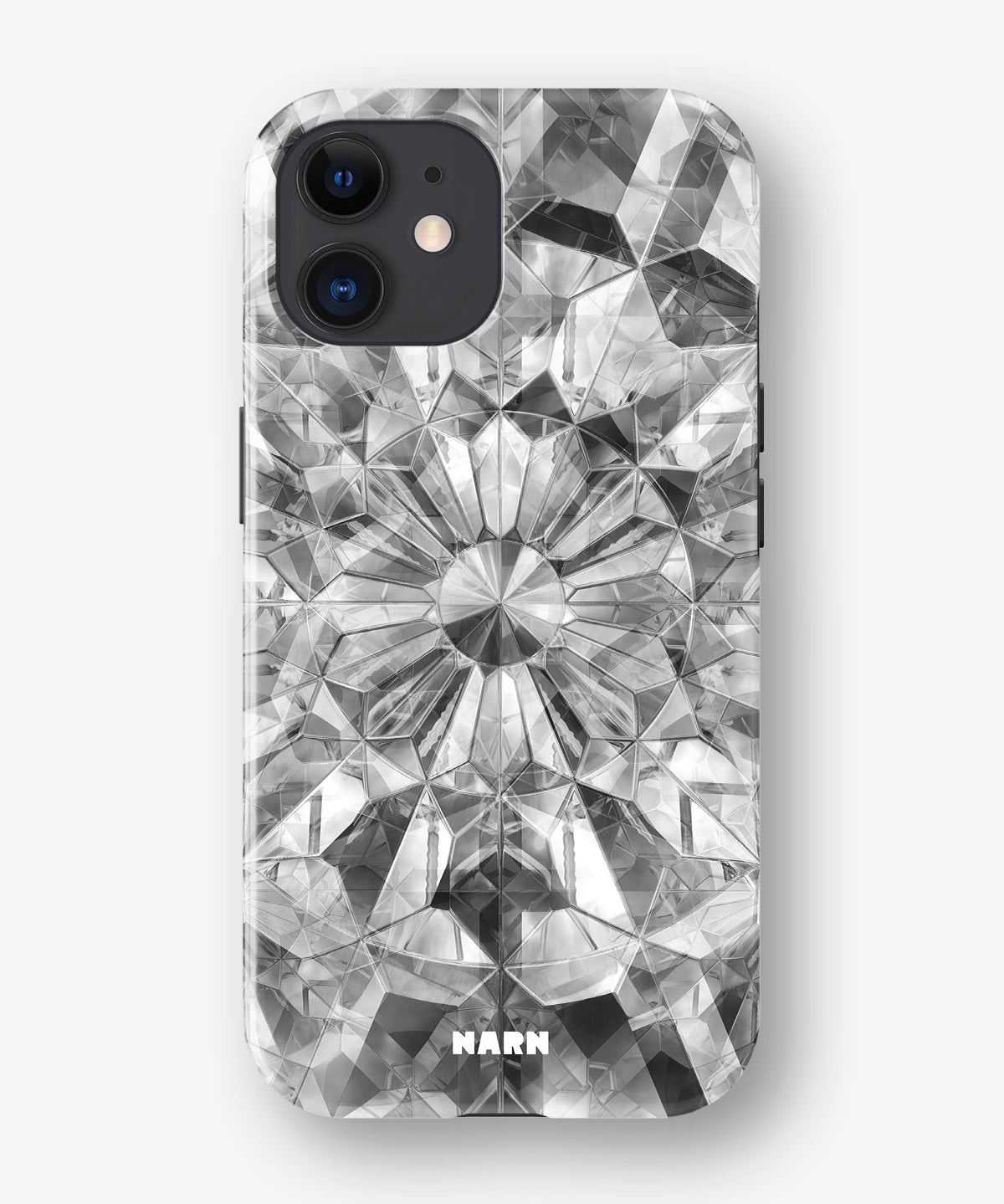 iPhone 12 / iPhone 12 Pro Tough Case – Grey Crystals - View 1