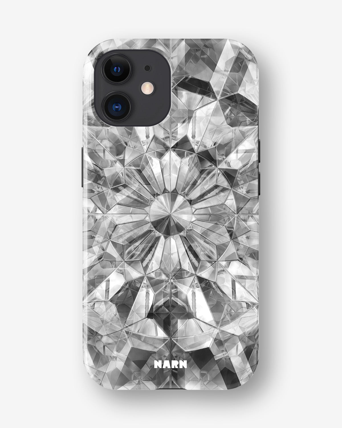 iPhone 12 / iPhone 12 Pro Tough Case – Grey Crystals - View 1