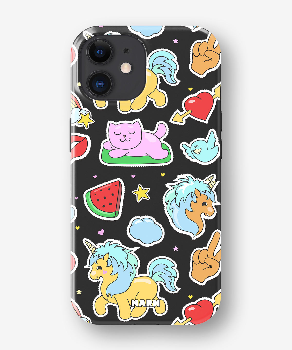 iPhone 12 / iPhone 12 Pro Tough Case – Cute Stickers - View 1
