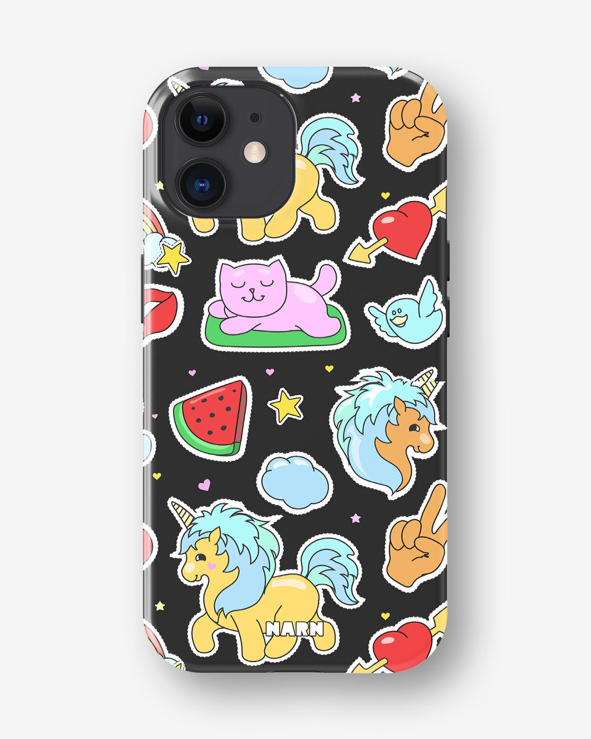 iPhone 12 / iPhone 12 Pro Tough Case – Cute Stickers - View 1