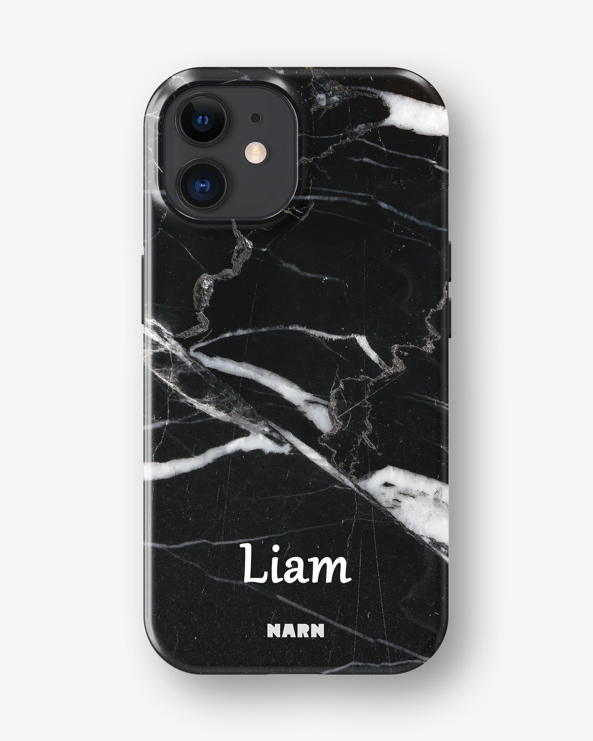 iPhone 12 / iPhone 12 Pro Tough Case – Custom - Black Marble - View 1