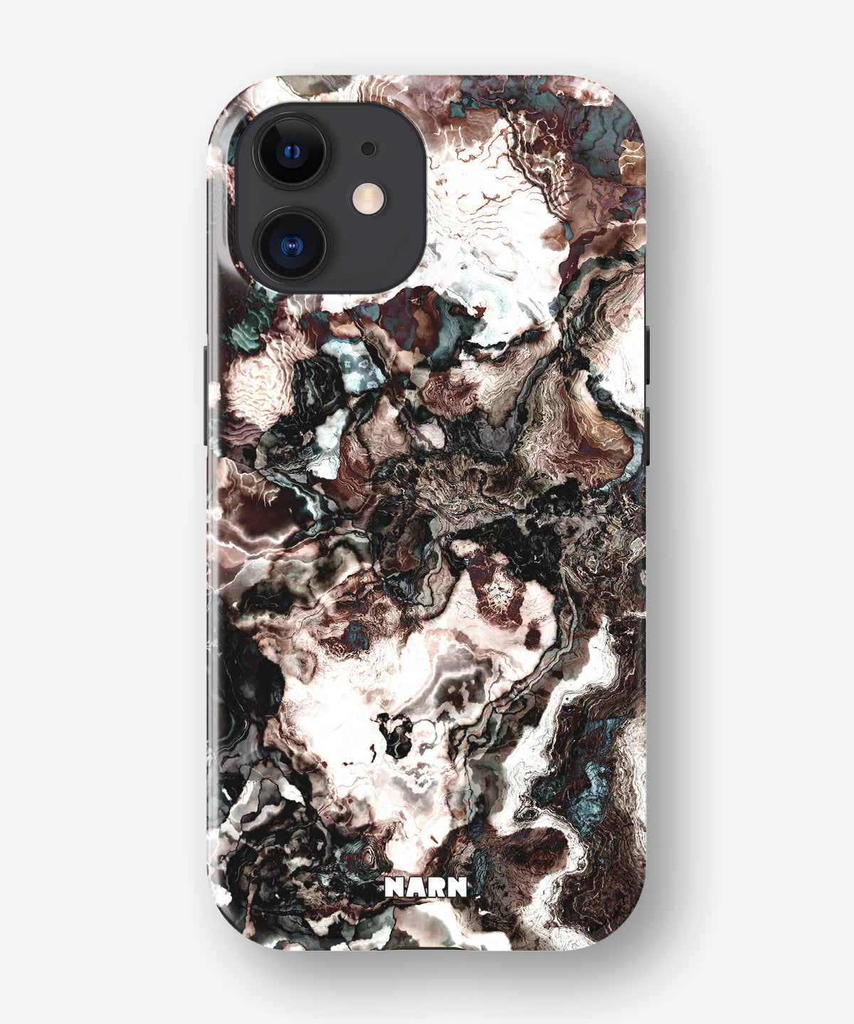 iPhone 12 / iPhone 12 Pro Tough Case – Marble Brown - View 1