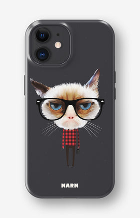 iPhone 12 / iPhone 12 Pro Tough Case – Hipster Cat - View 1