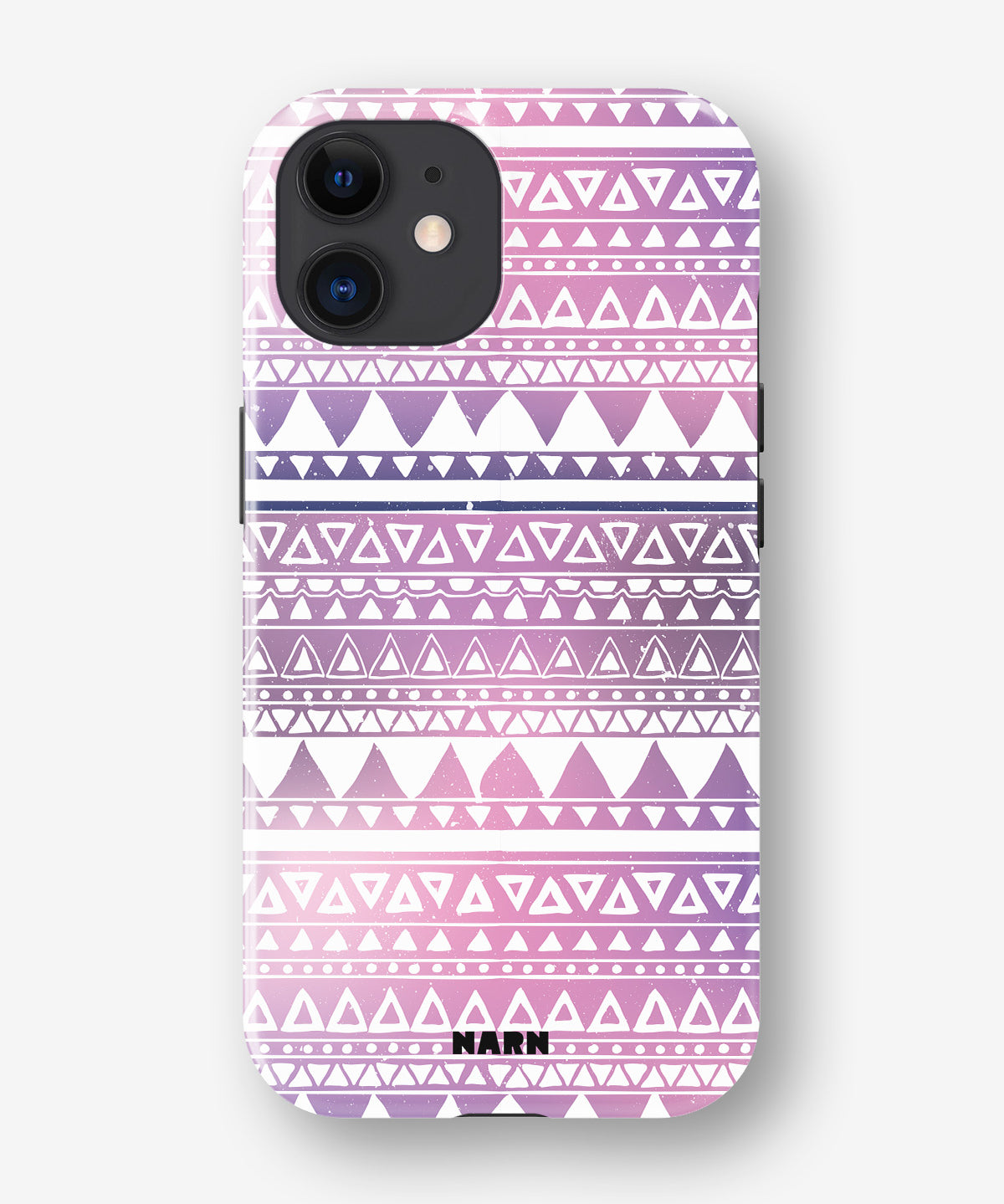 iPhone 12 / iPhone 12 Pro Tough Case – Purple Aztec - View 1
