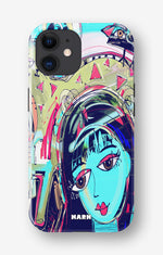 iPhone 12 / iPhone 12 Pro Tough Case – Abstract Cat - View 1