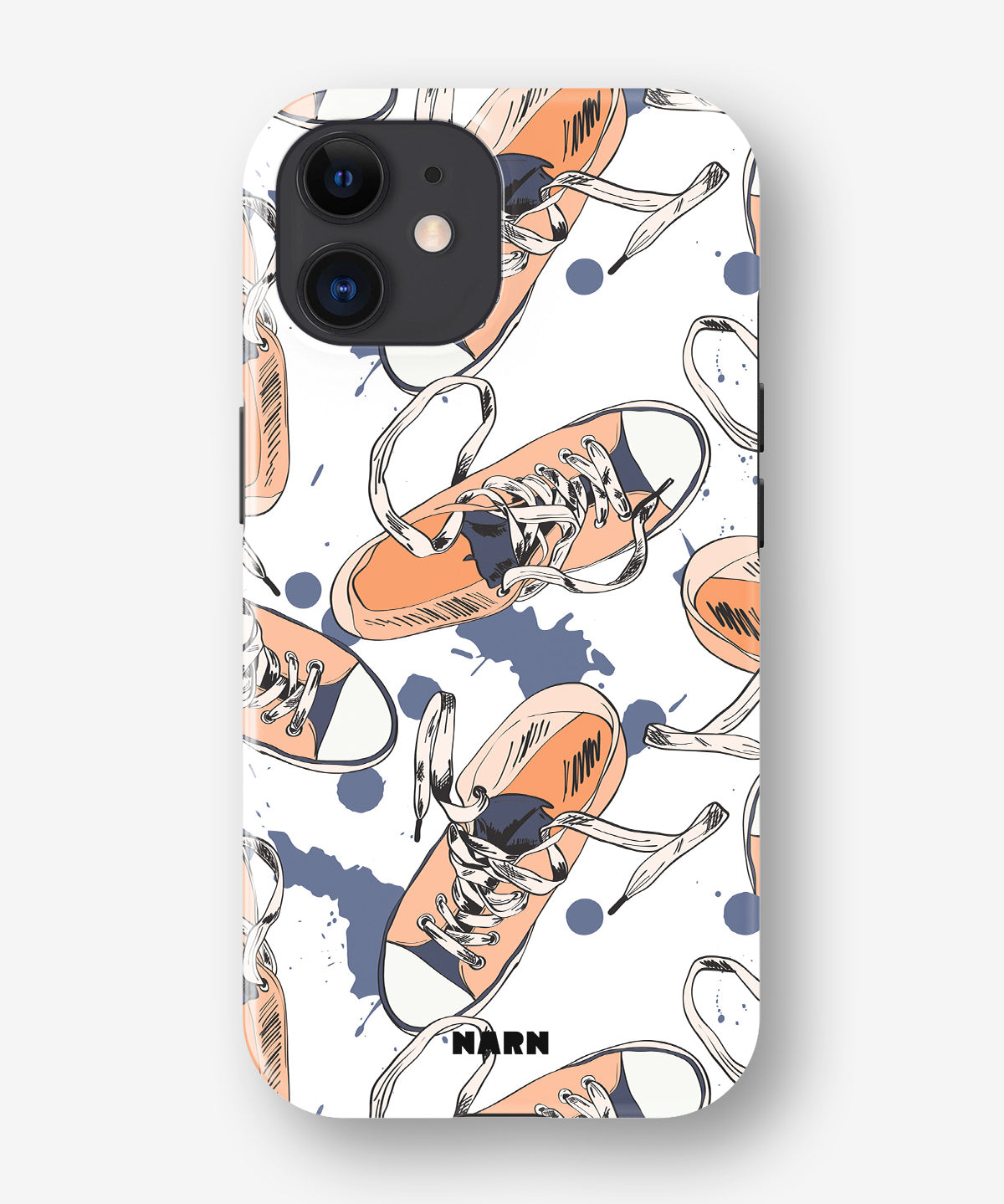 iPhone 12 / iPhone 12 Pro Tough Case – Apricot Sneakers - View 1