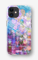 iPhone 12 / iPhone 12 Pro Tough Case – Purple Hearts - View 1