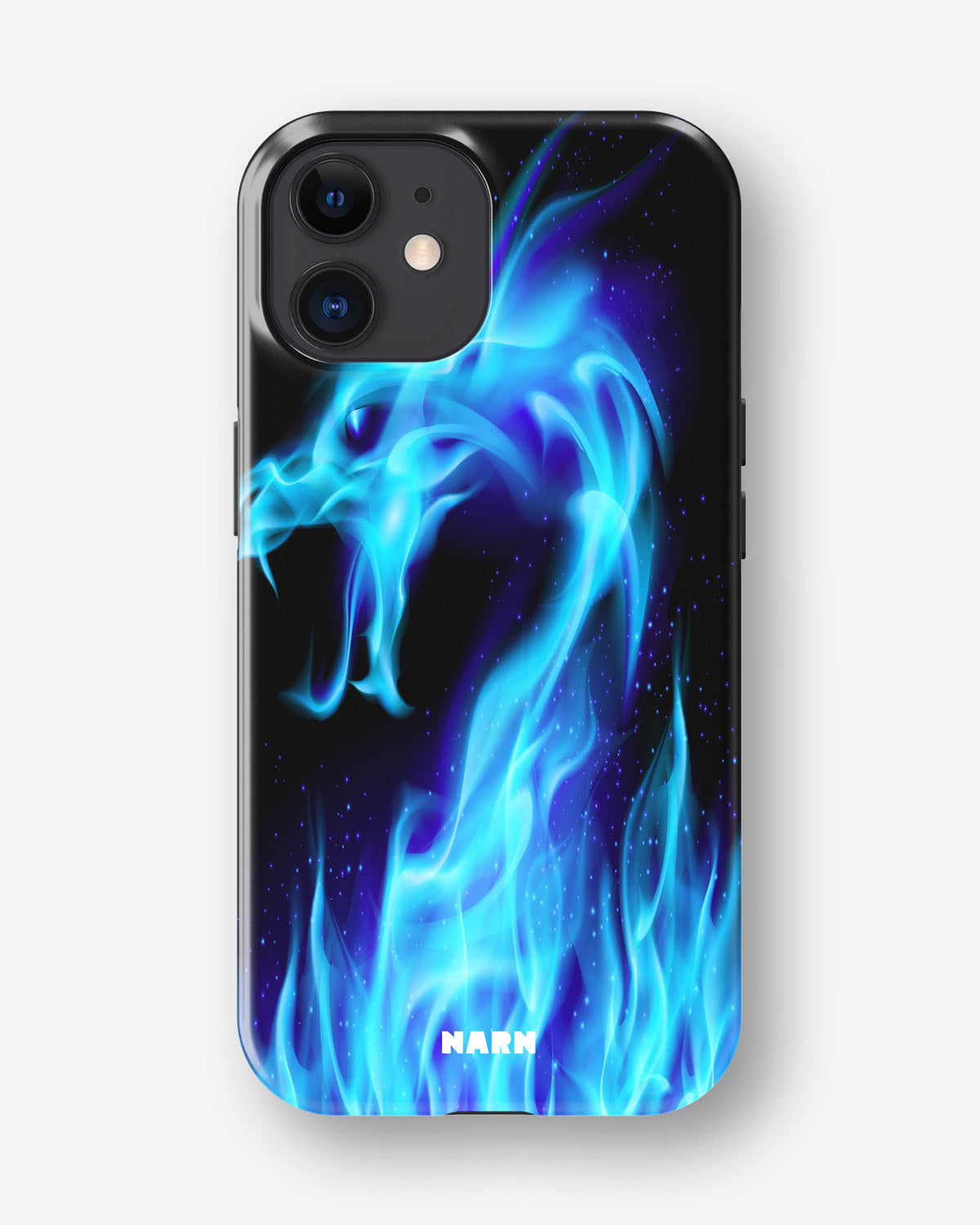 iPhone 12 / iPhone 12 Pro Tough Case – Blue Flames Dragon - View 1